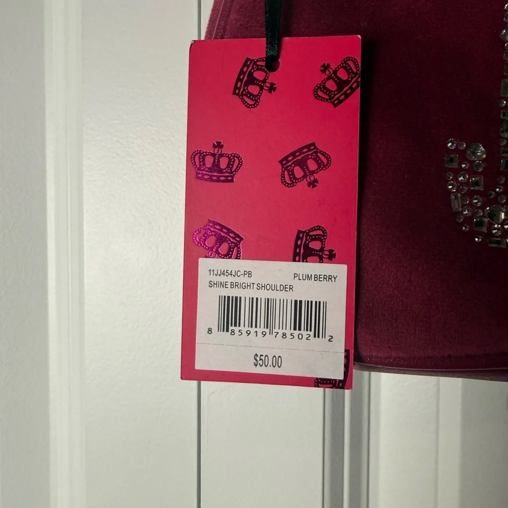 JUICY velvet shoulder bag NWT - Picture 4 of 7